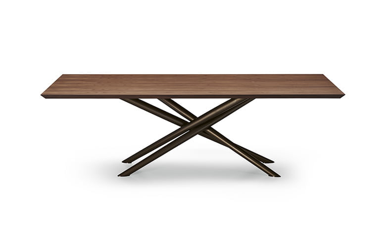 Rectangular veneer table in a modern style | Baly wood by Eforma