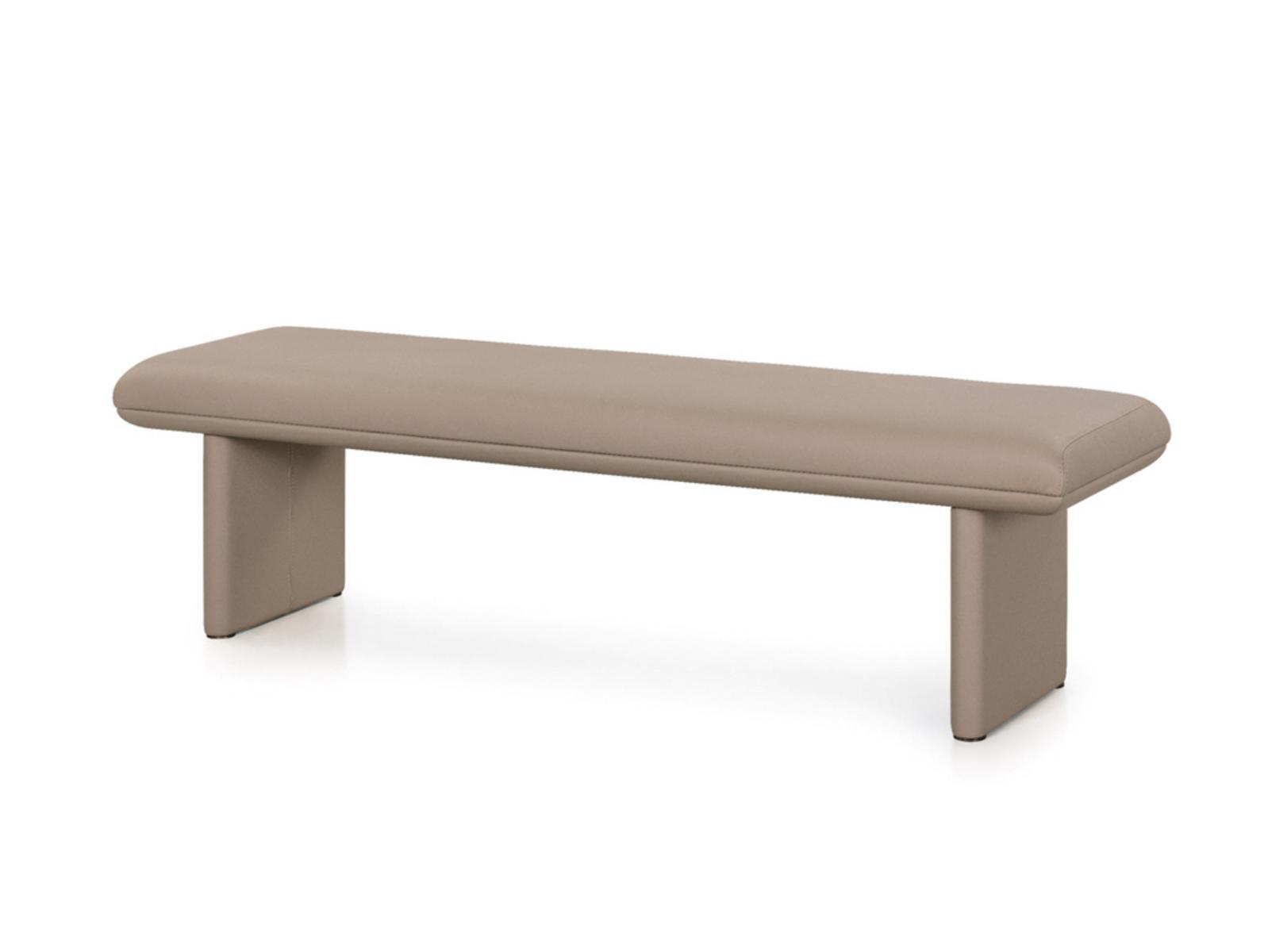 Upholstered leather bench | Zero by Turri