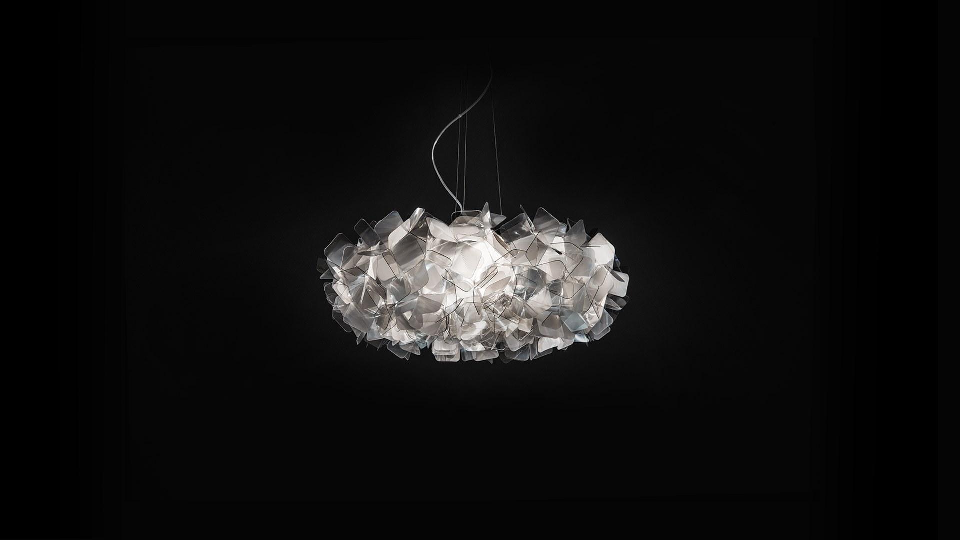 Lentiflex® and Cristalflex Fumé® LED pendant lamp | Clizia Fumè Large by Slamp