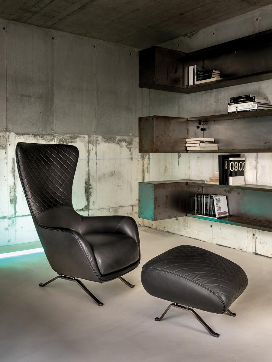 High-back leather armchair | Sin Seaty by Arketipo