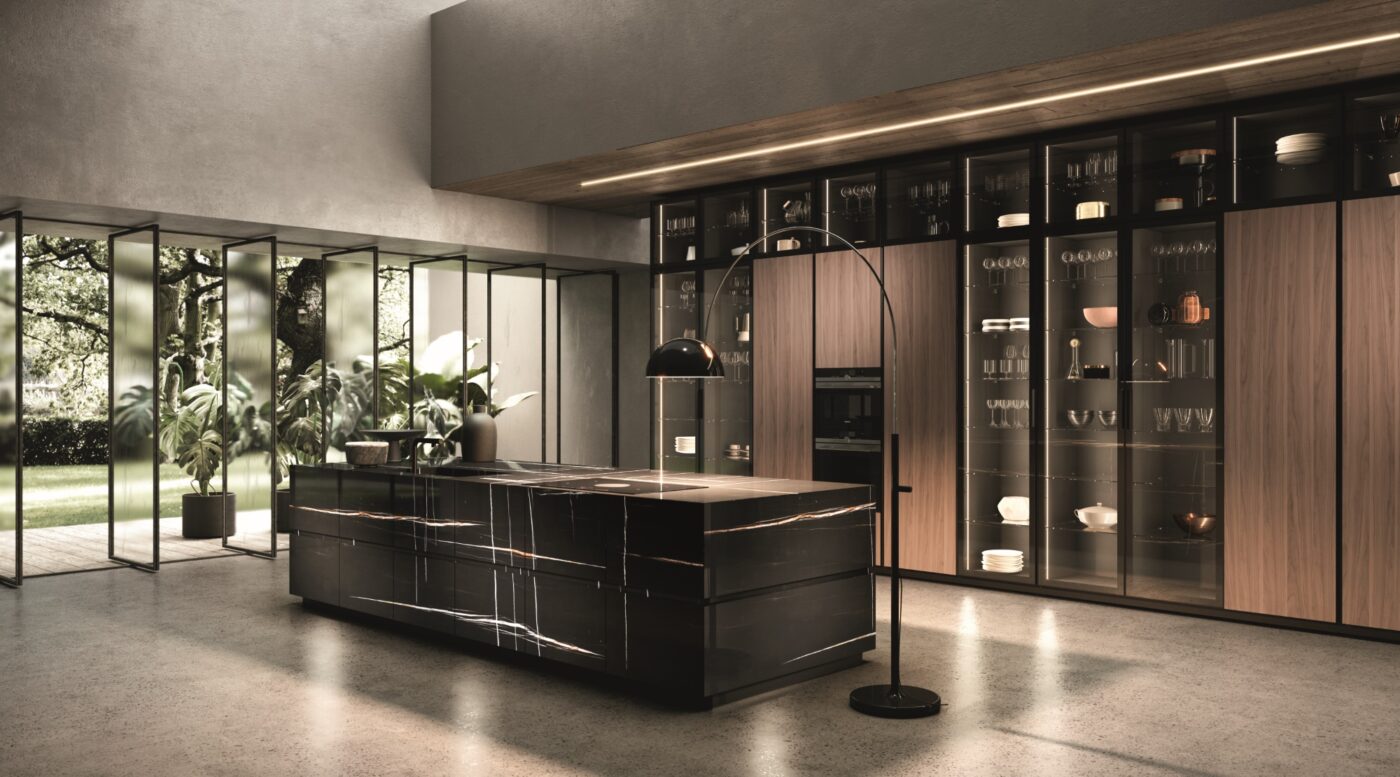 Stone kitchen with handles Aster Cucine Contempora
