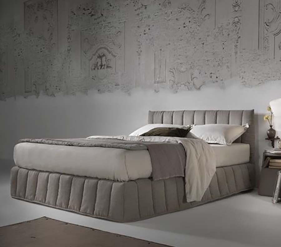 Nabuk bed with tufted headboard | Darron by Dorelan
