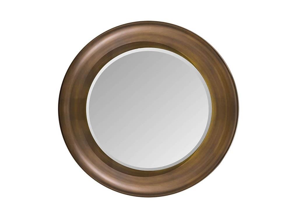 Round framed wooden mirror | Melting Light by Turri