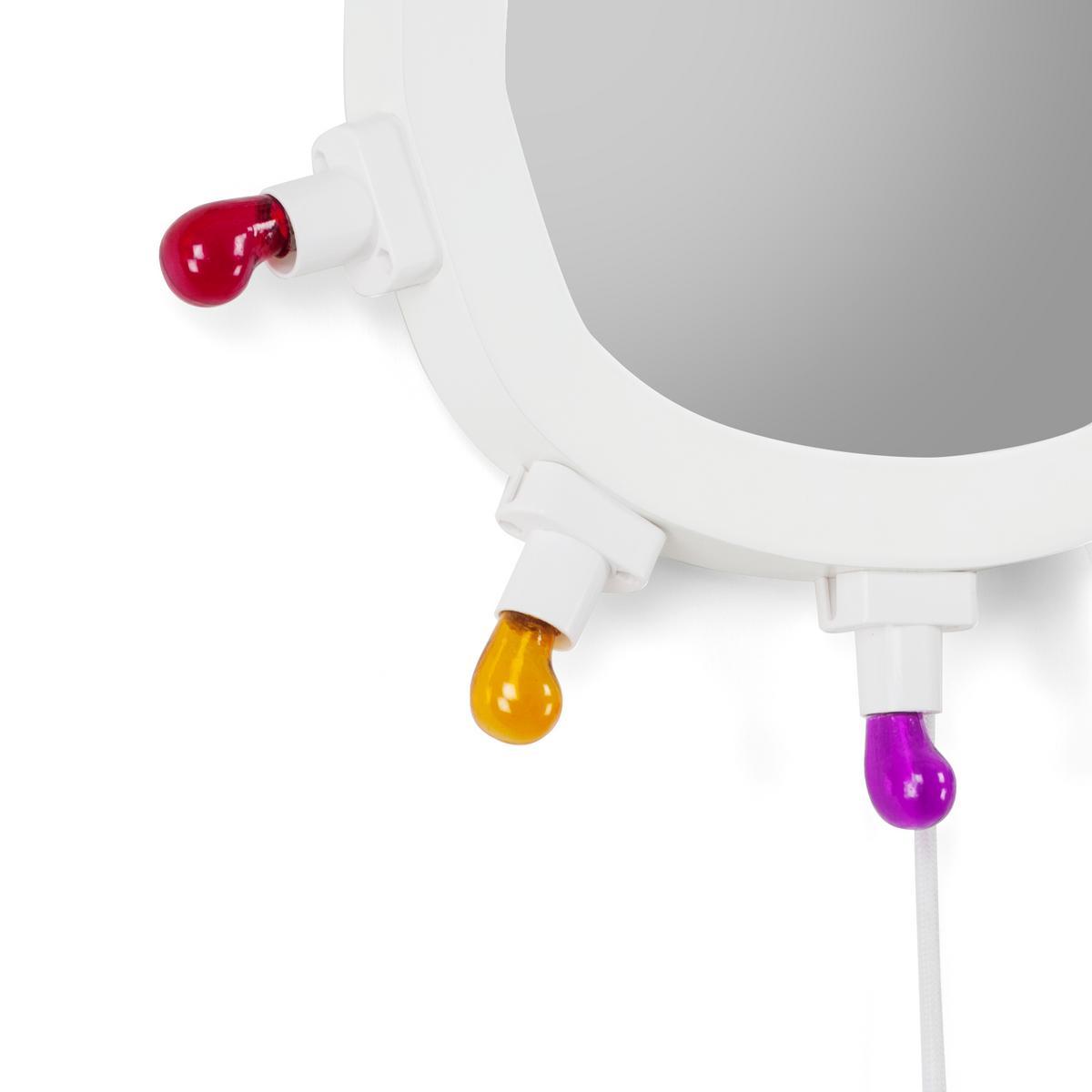 Wall-mounted mirror with integrated lighting | Luminaire Small by Seletti