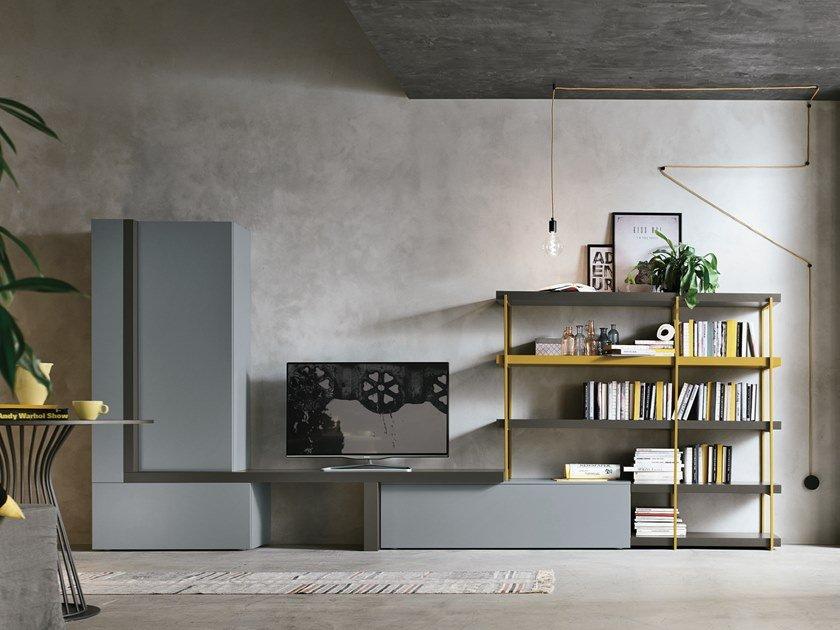 Sectional storage wall | Unit A080 by Tomasella