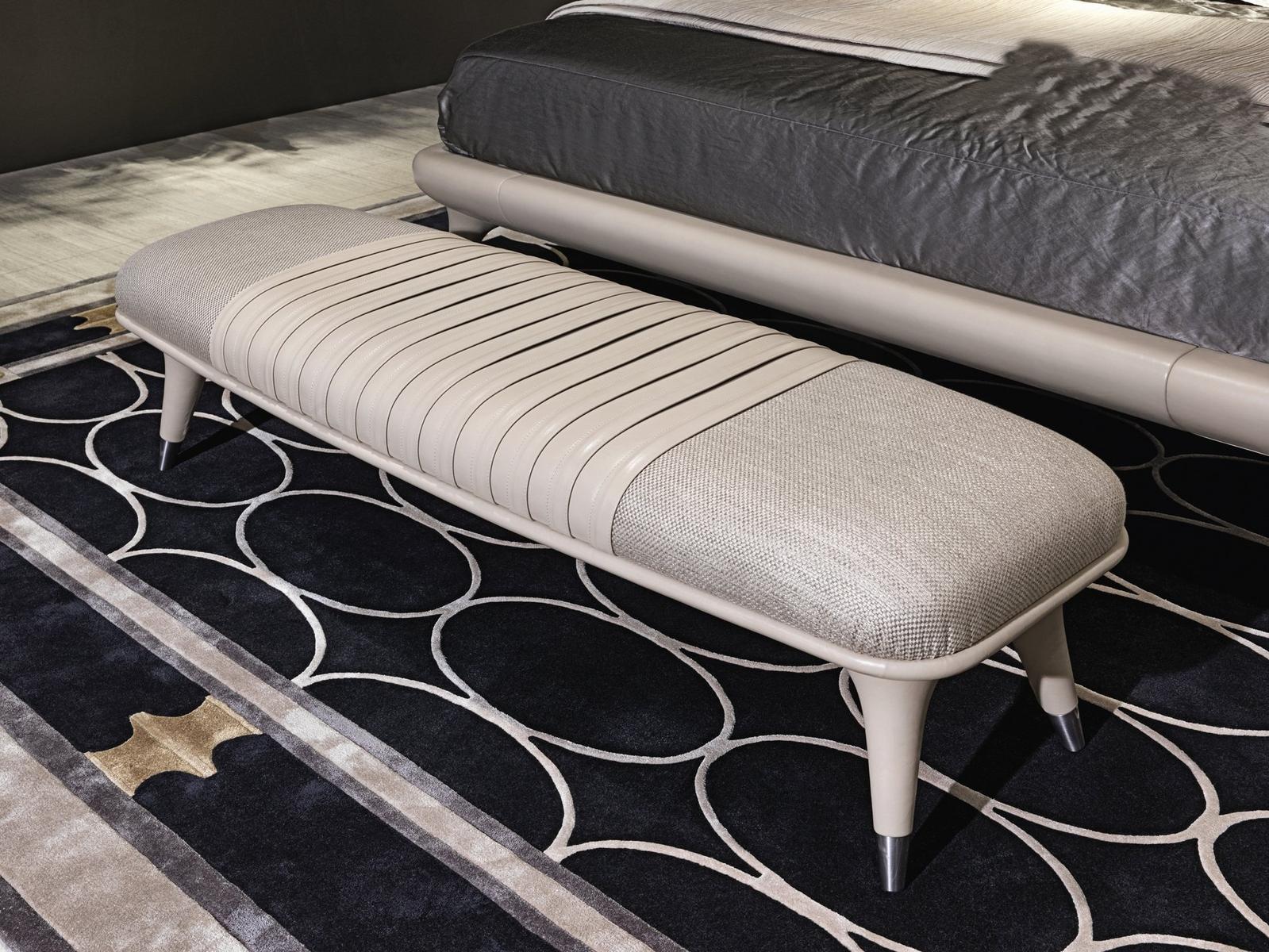 Upholstered fabric bench | Princess by Visionnair