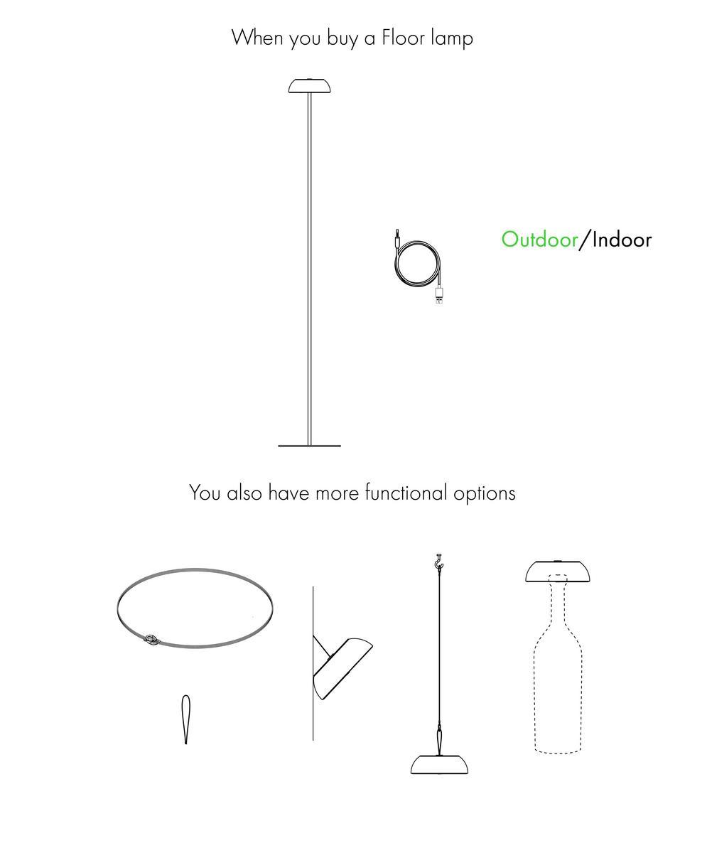 Multifunctional portable floor lamp | Float by Axolight