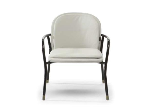 Leather chair with armrests | Itria by Natuzzi Italia