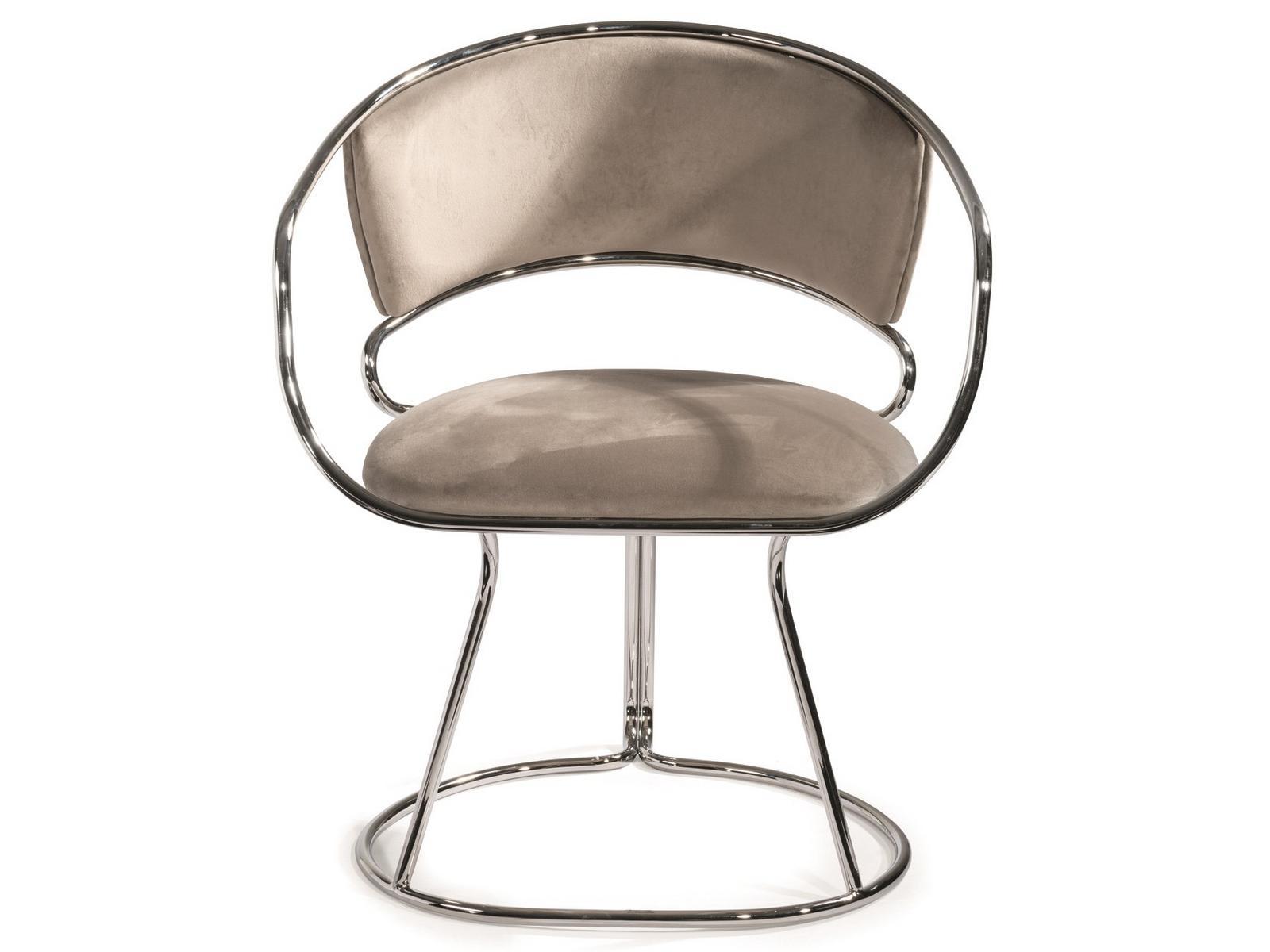 Upholstered metal easy chair with armrests | Eleanor by Visionnair
