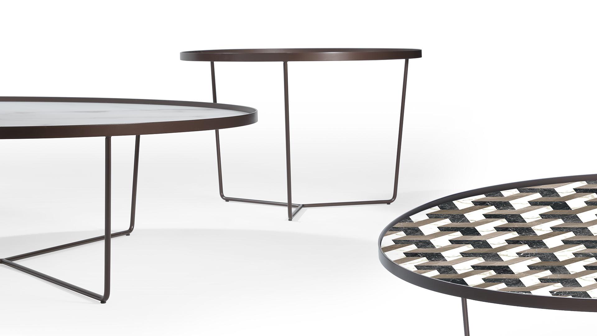 Round glass coffee table | Zeno by Reflex
