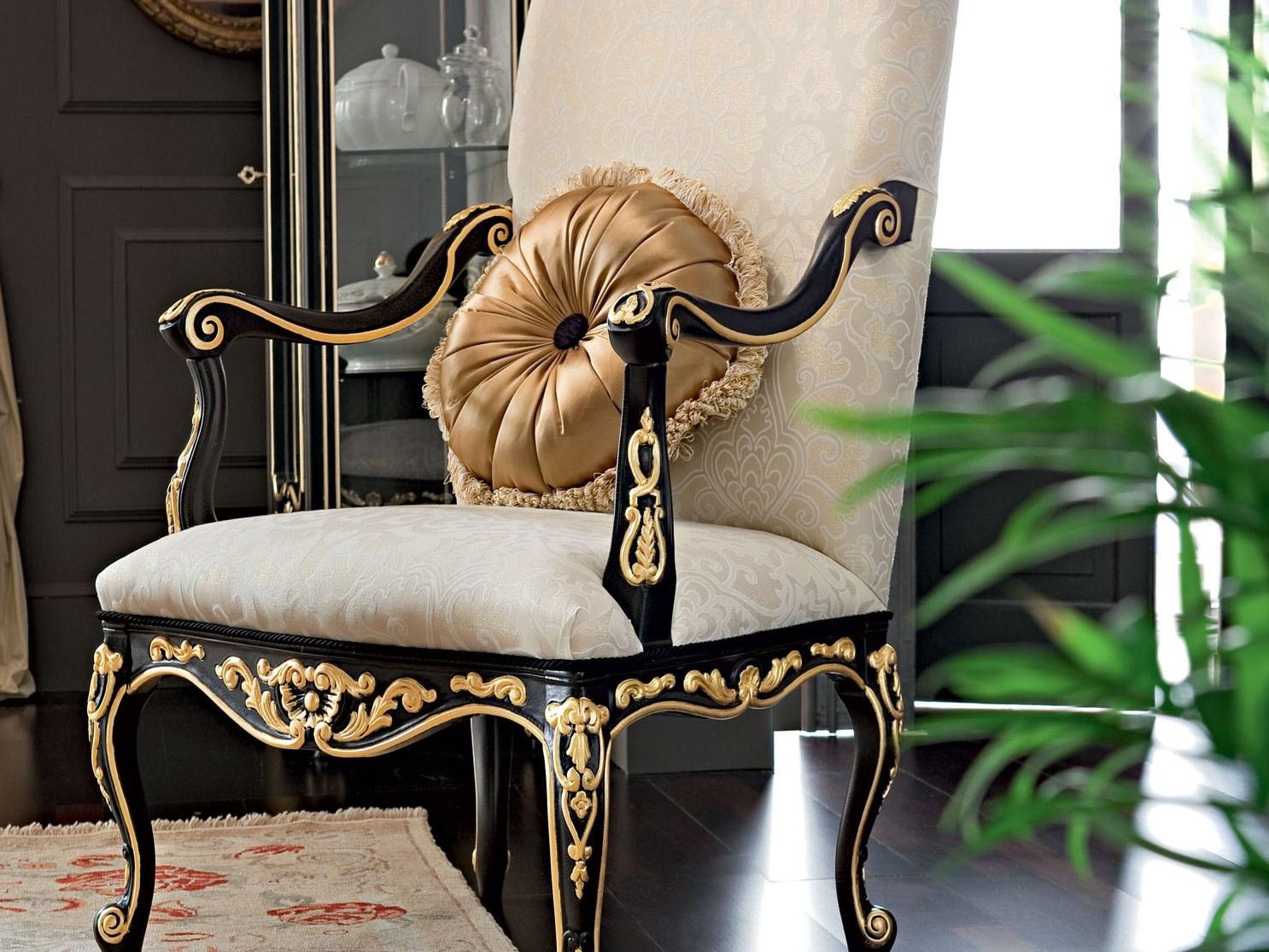 Upholstered easy chair with armrests | 12434 by Modenese Gastone