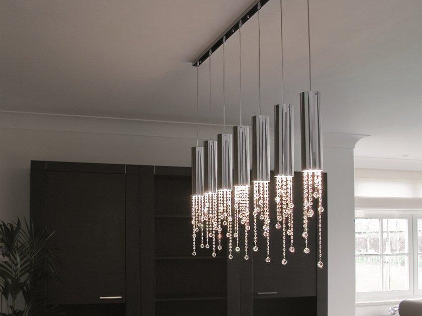 Metal pendant lamp with crystals | Sexy Crystals H7 by Ilfari
