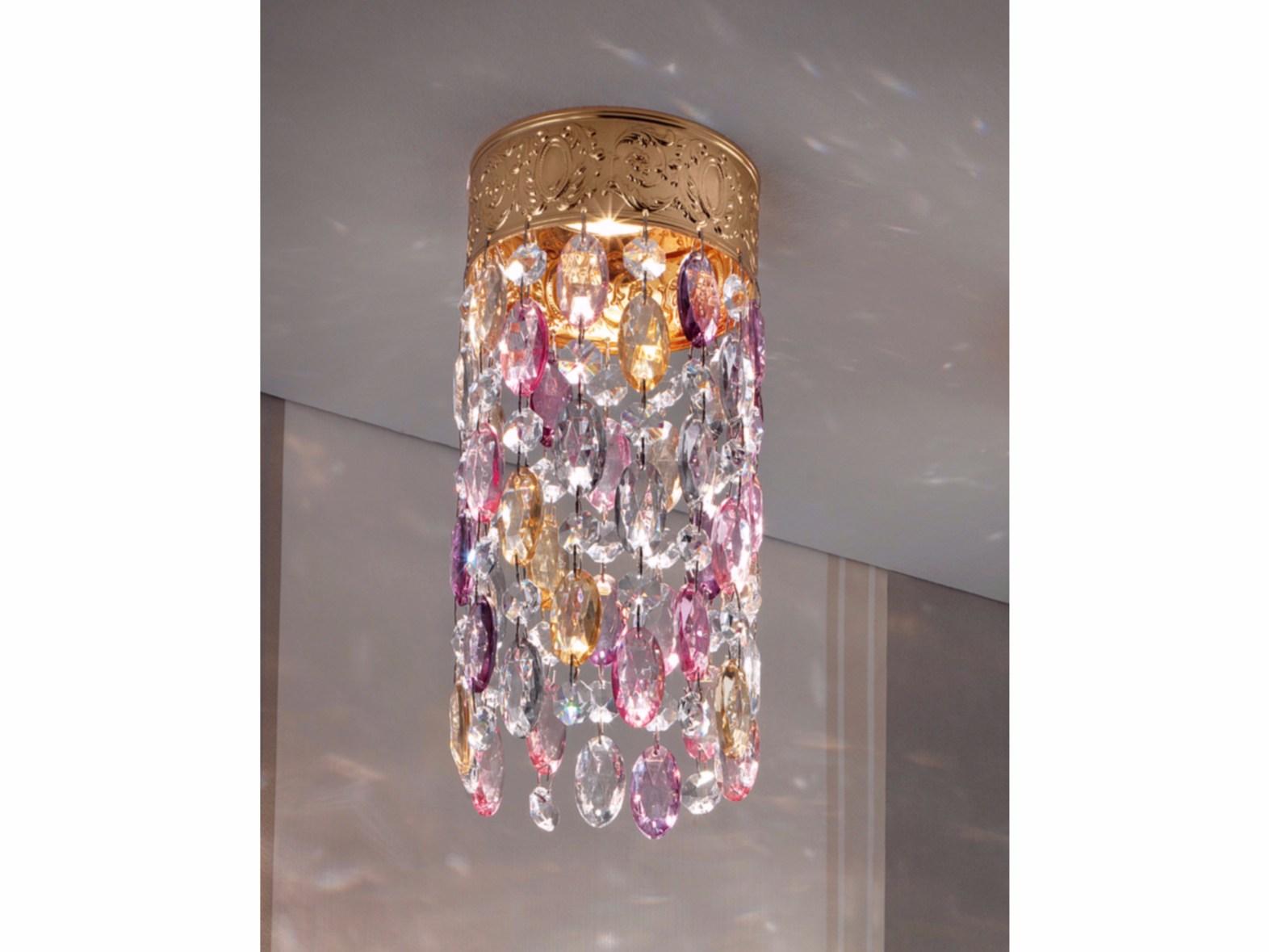 Semi-inset round brass spotlight for false ceiling | Brass & Spots Ve 1107 Mc / Tr by Masiero