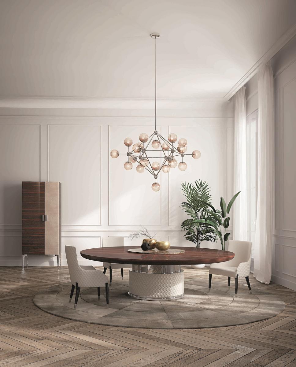 Round wooden dining table | Rock T by Capital Collection