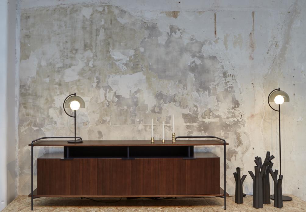 Walnut sideboard with flap doors | Alando by Ligne Roset