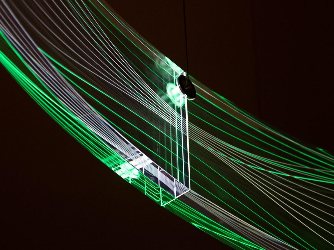 LED RGB acrylic glass pendant lamp | Cern by Sattler