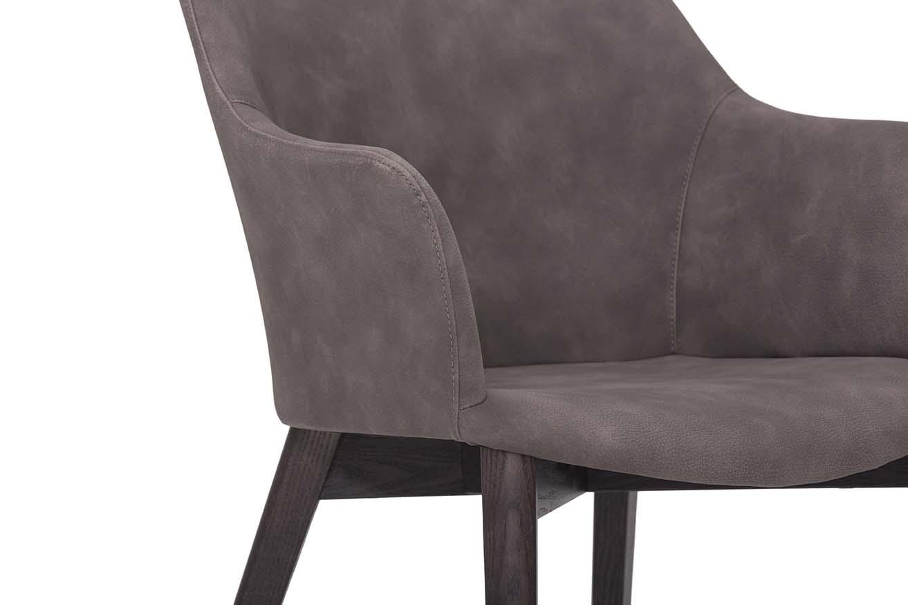 Upholstered wooden chair with armrests | Agata by Tonin Casa