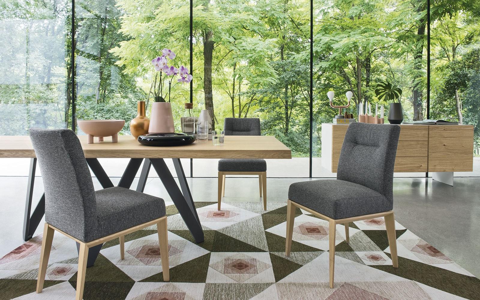 Upholstered leather chair | Tosca by Calligaris