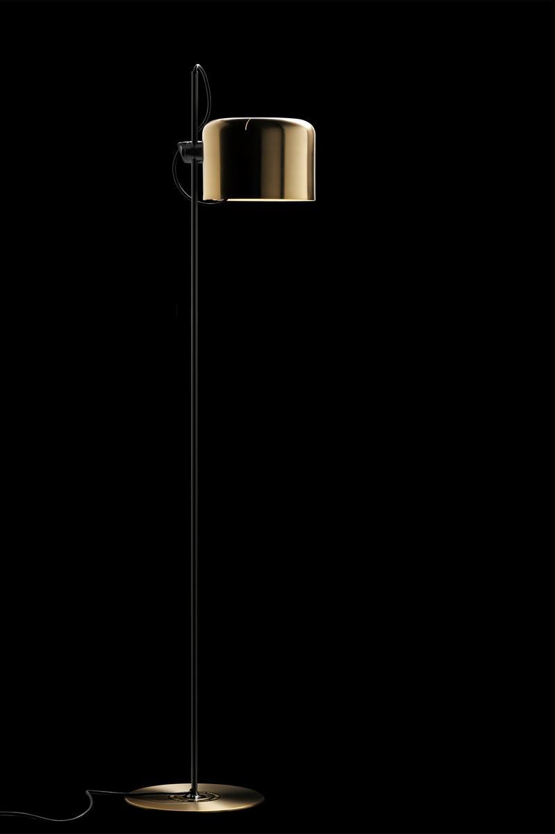 Direct light adjustable floor lamp | Coupé - Gold by Oluce