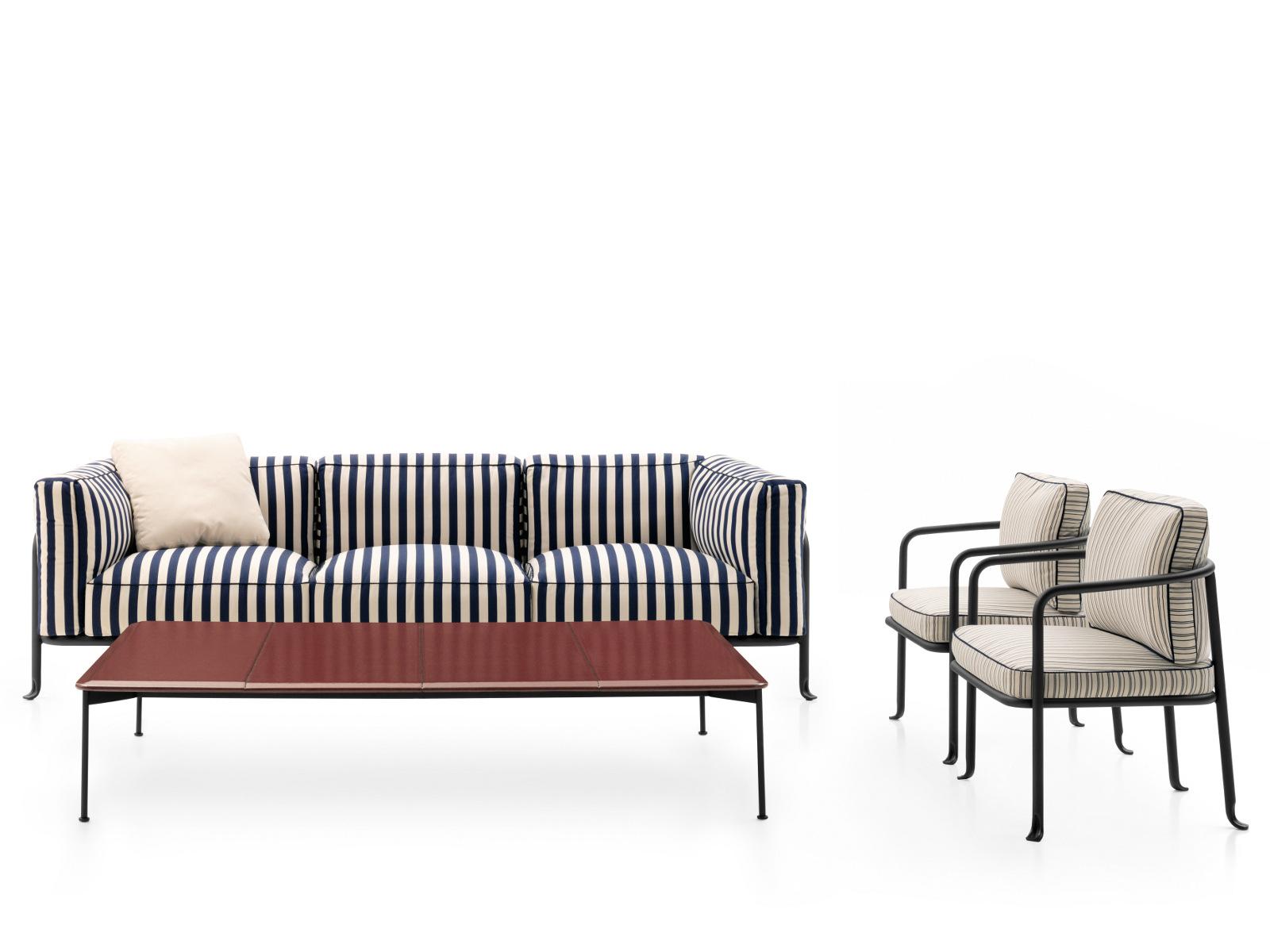 3 seater fabric garden sofa | Borea by B&B Italia
