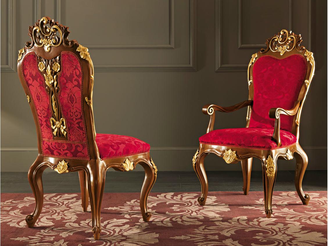 Upholstered fabric chair with armrests | 11501 by Modenese Gastone