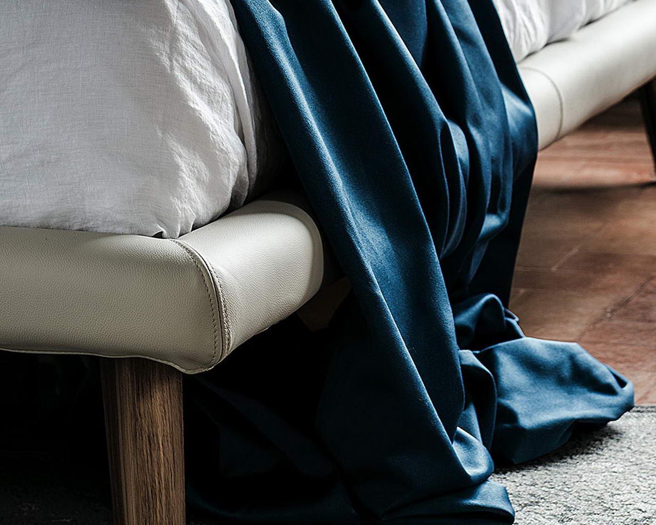 Wood bed with upholstered headboard | Adam by Cattelan Italia