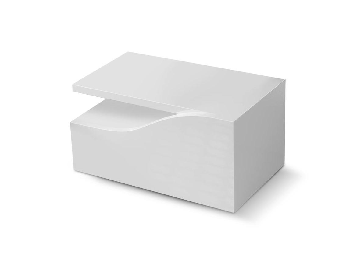 Rectangular wooden bedside table with drawers | Segno by Reflex