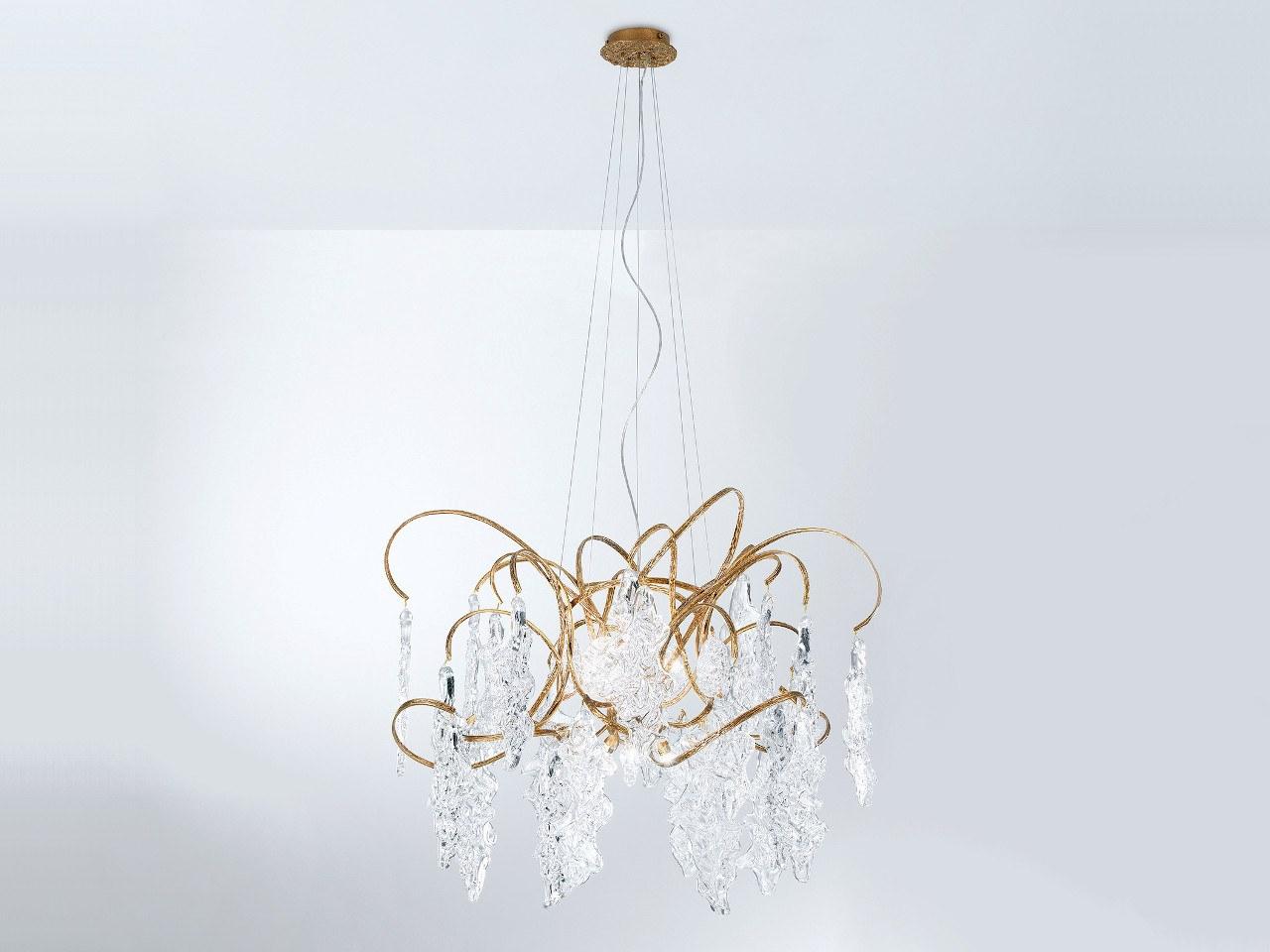 Handmade bronze pendant lamp | Lines Ct3286/12 by Serip