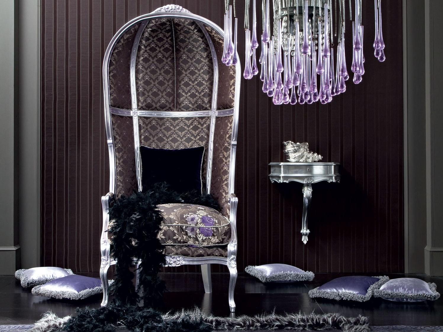 High-back fabric armchair with armrests | 12428 by Modenese Gastone