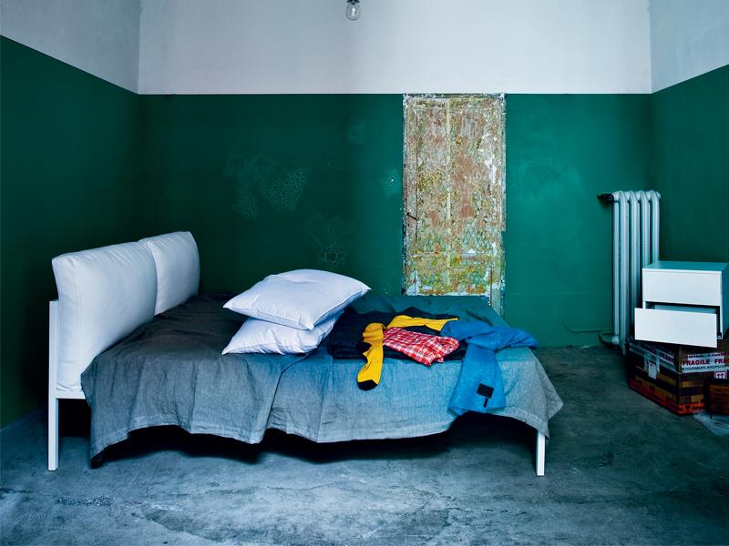 Double bed with upholstered headboard | Nyx 1707 by Zanotta