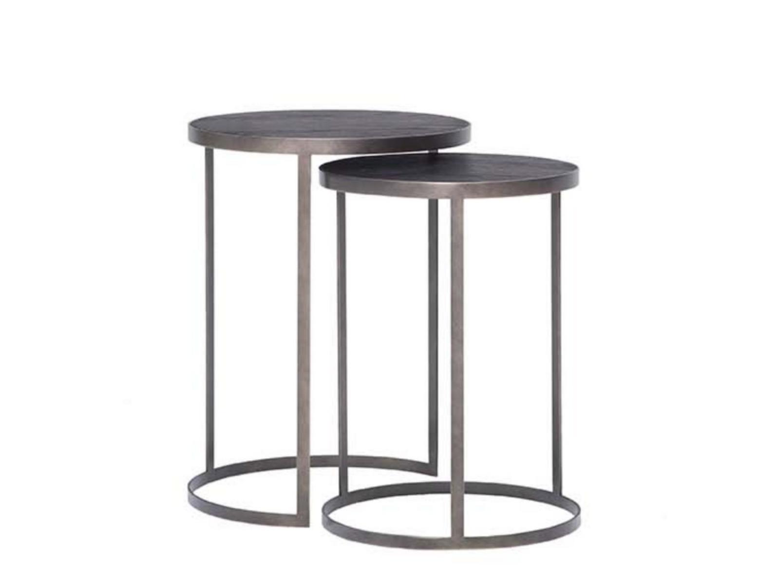 Round wooden high side table | Hammer by Tonin Casa