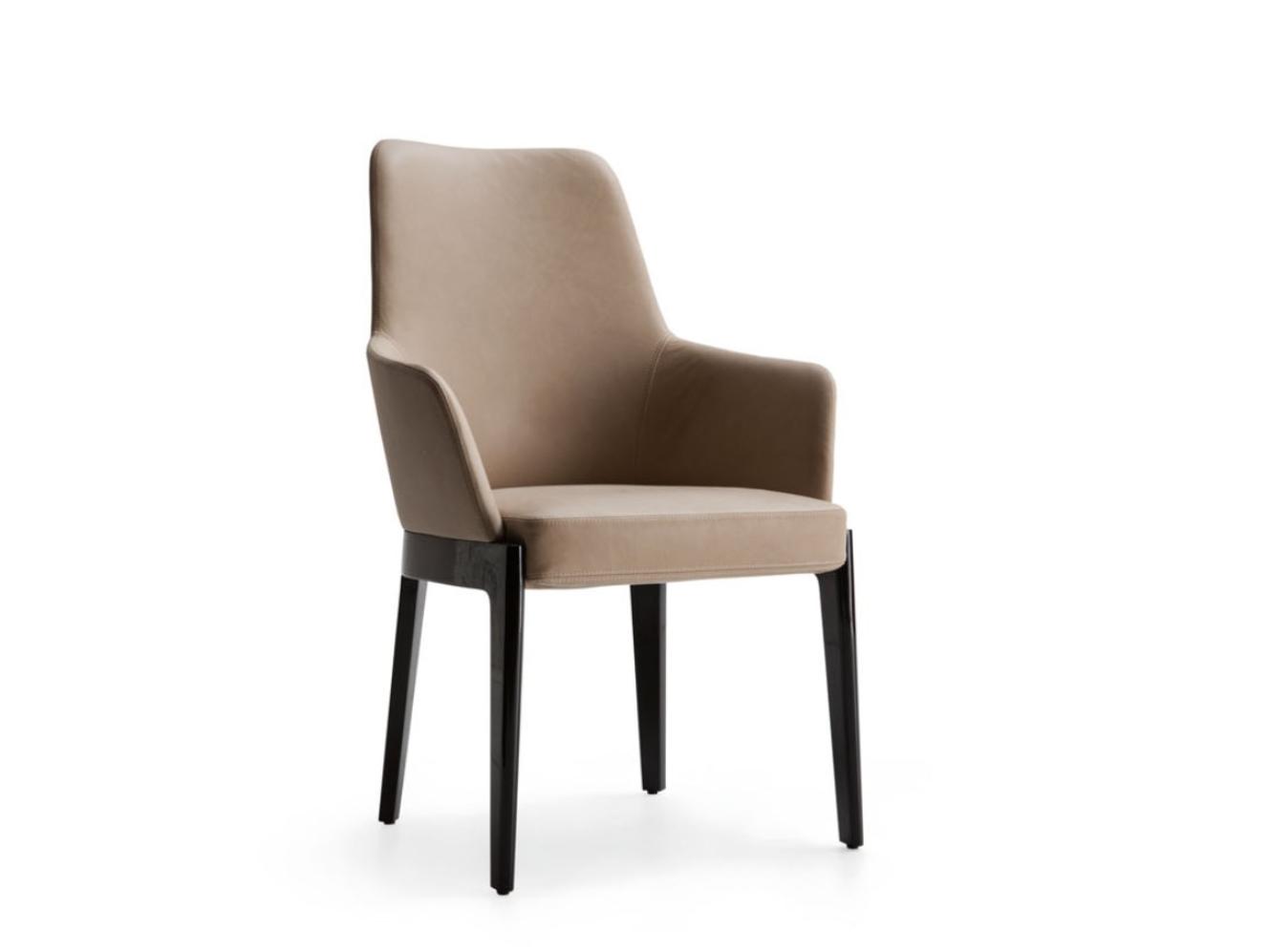 Upholstered leather chair | Chelsea by Molteni
