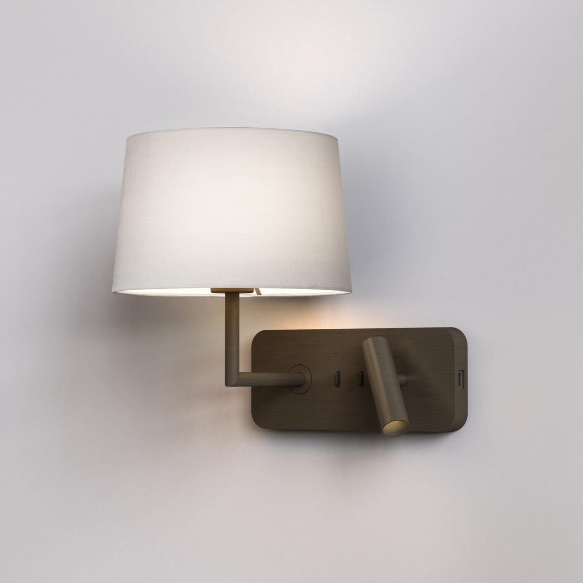 LED metal reading lamp with USB | Side By Side Grande Usb by Astro lighting