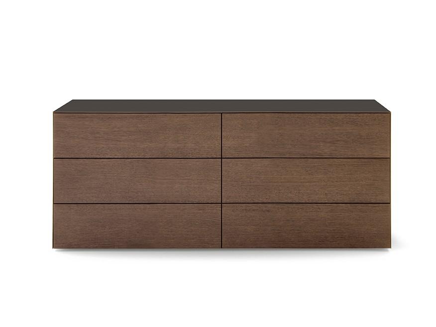 Wooden chest of drawers with integrated handles | Norma by Pianca