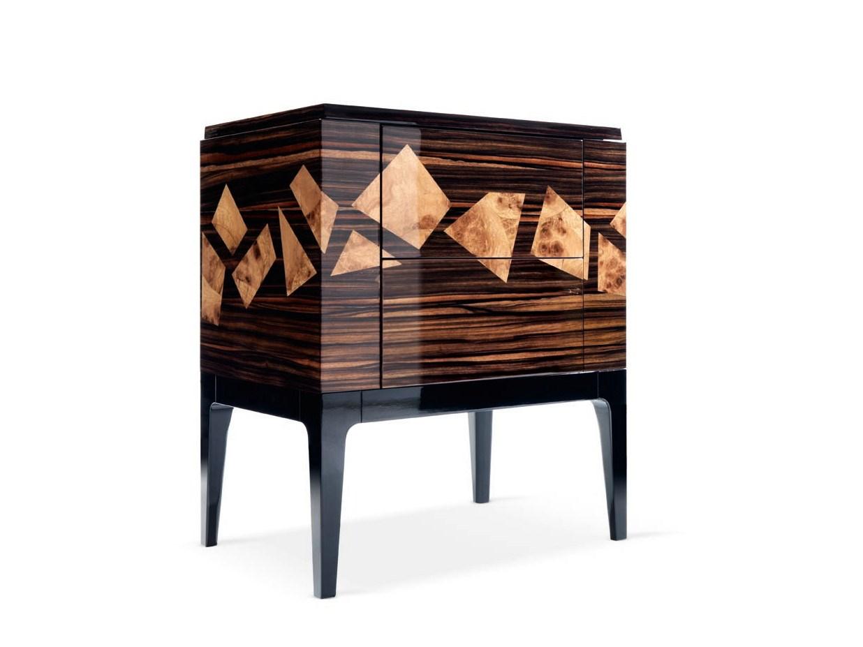 Bedside table with drawers | Zarafa - 700401 by Grilli