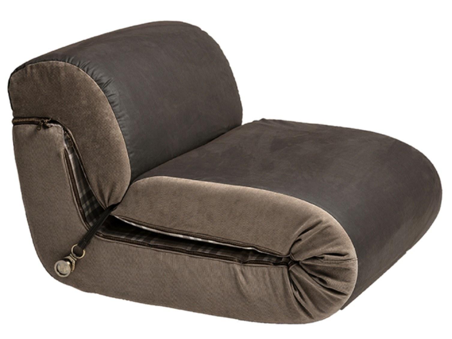 Leather and fabric armchair bed | Pappagalle by Mantellassi 1926