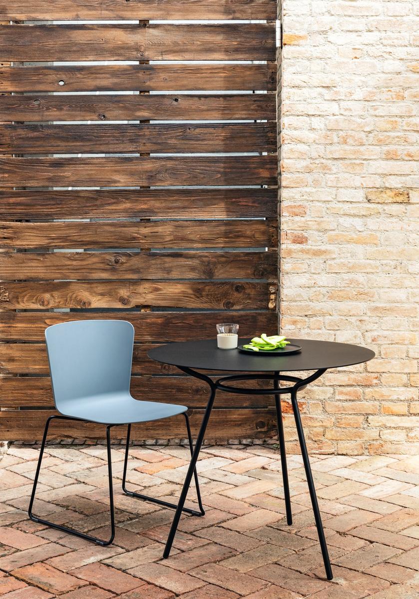 Sled base stackable polypropylene chair | Calla Sm T Pp by Midj