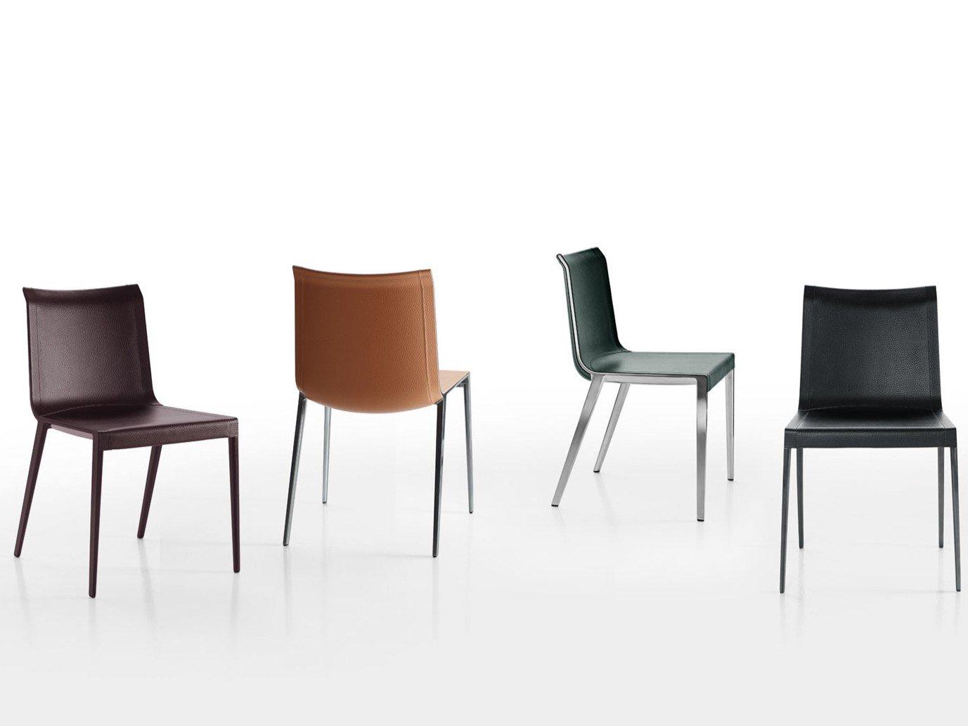 Tanned leather chair | Charlotte by B&B Italia