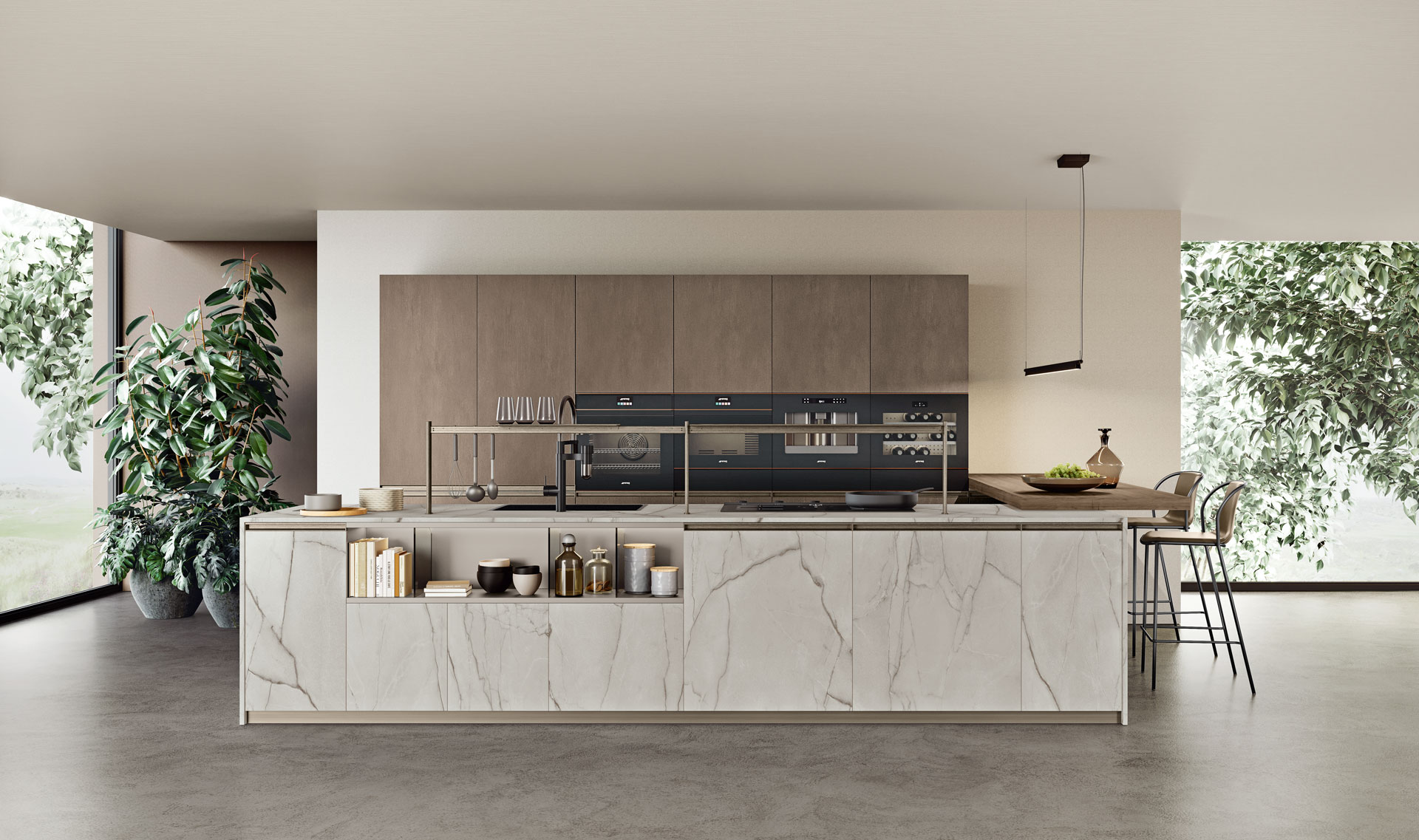 Kitchen without handles Lube Cucine Immagina