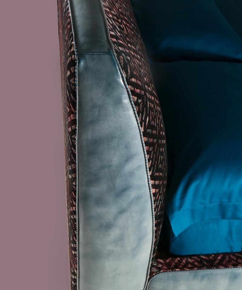 Fabric double bed with upholstered headboard | Greg by Borzalino