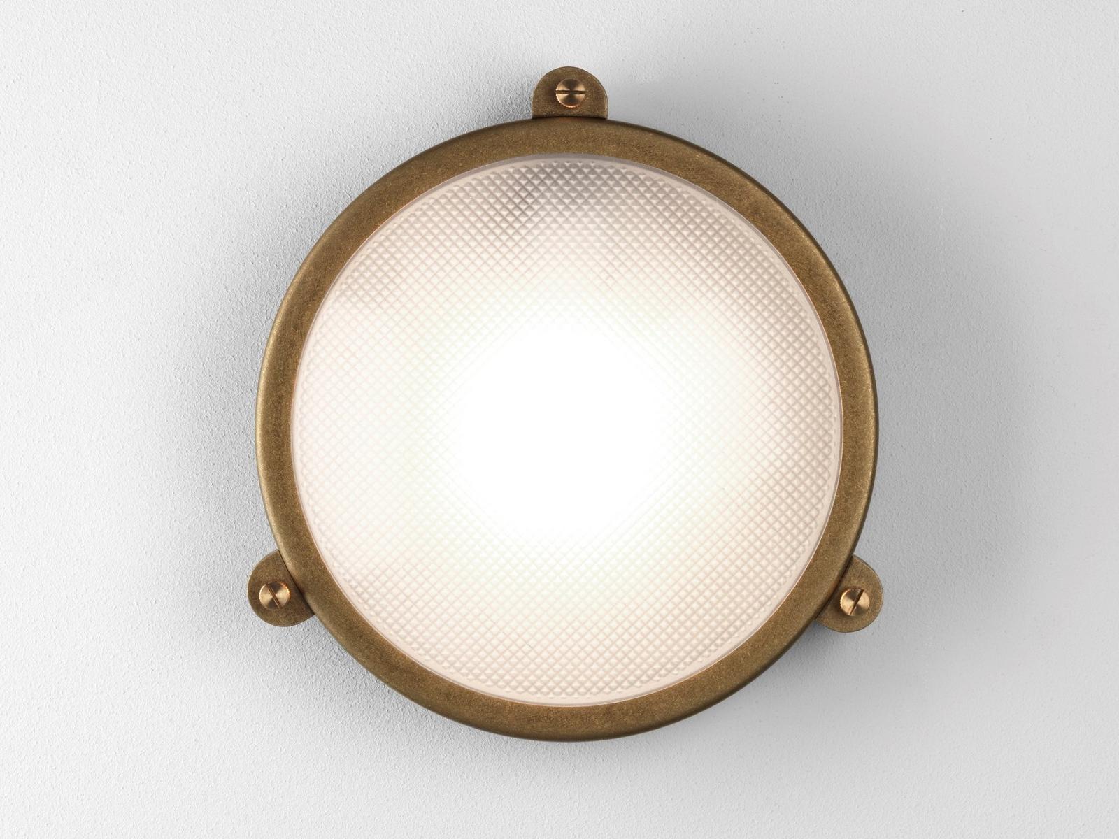 LED outdoor wall lamp in brass and glass | Malibù by Astro lighting