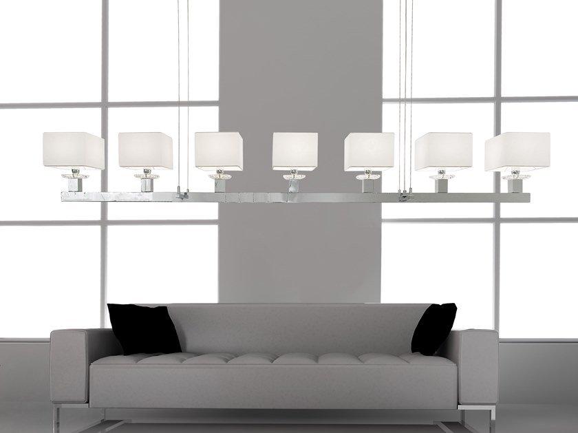 Direct-indirect light metal pendant lamp with Swarovski® Crystals | Swinging Ballet H7 by Ilfari