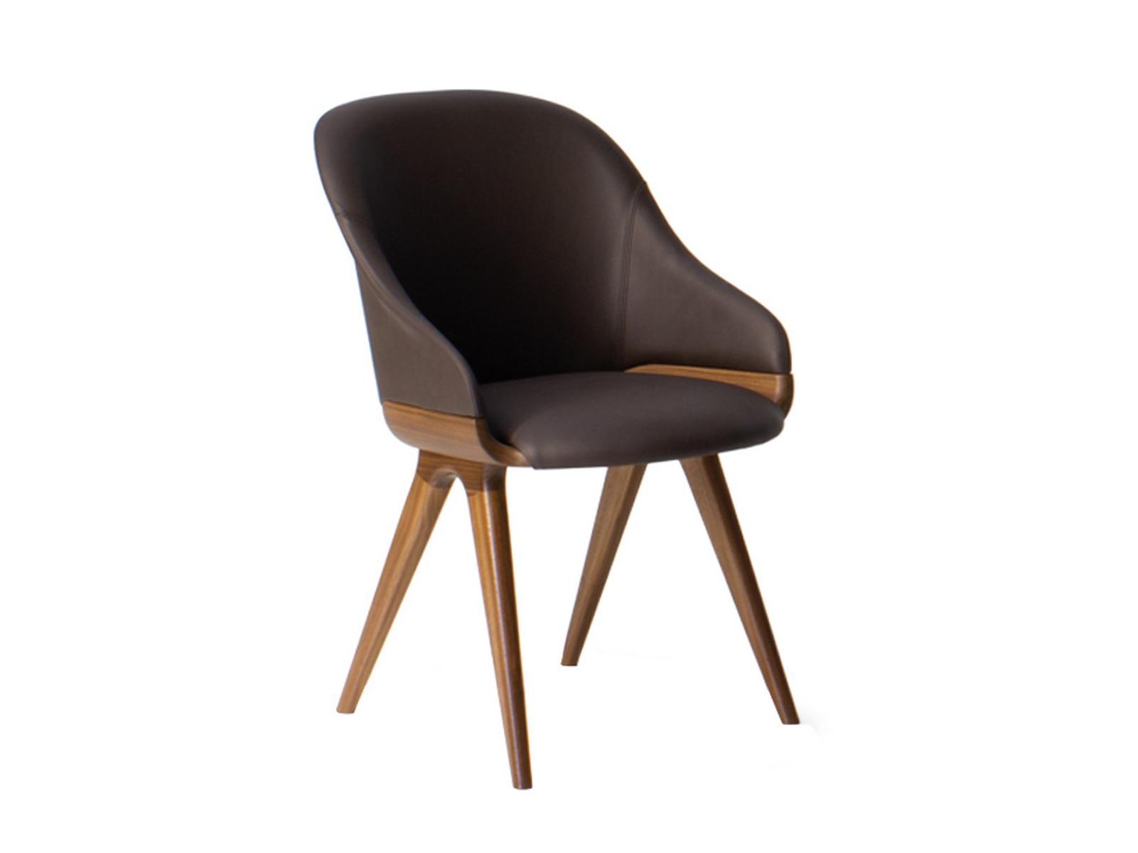 Upholstered leather chair with armrests | Lyz 918 by Potocco
