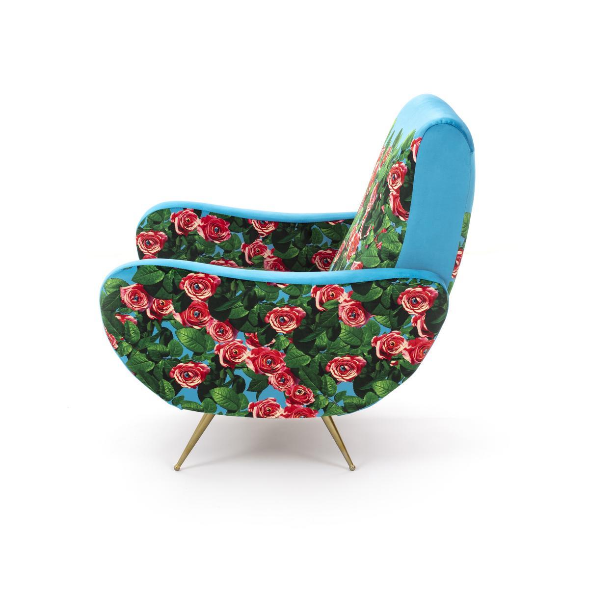 Fabric armchair with armrests | Roses by Seletti