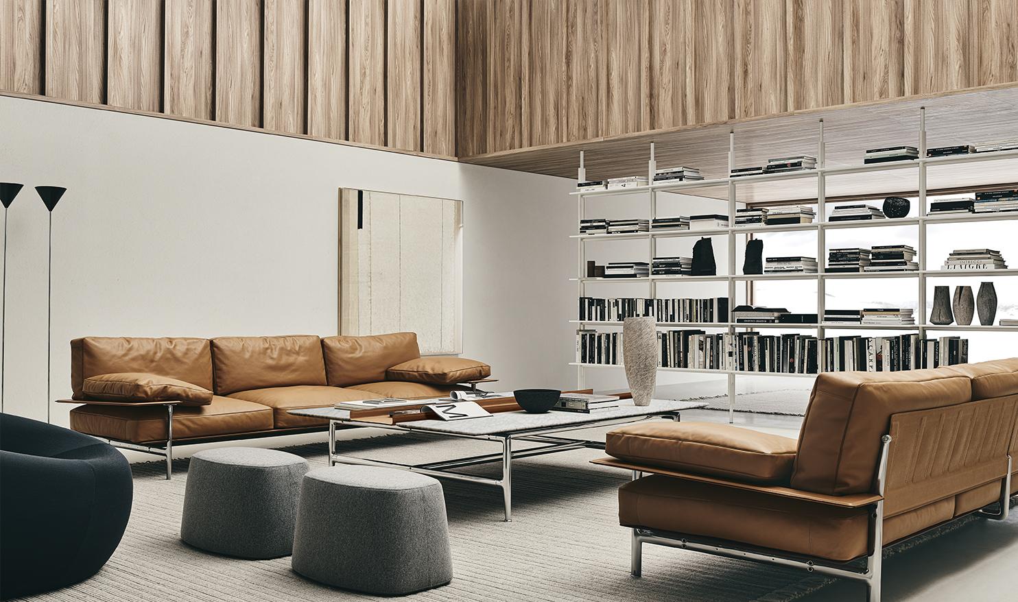 3 seater leather sofa | Diesis 40 by B&B Italia