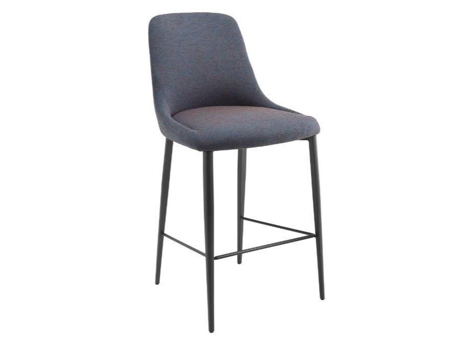 Upholstered fabric stool with back | Sofia by Riflessi