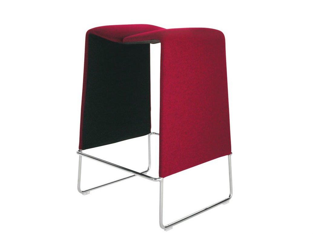 Sled base high fabric stool | Lazy '05 by B&B Italia