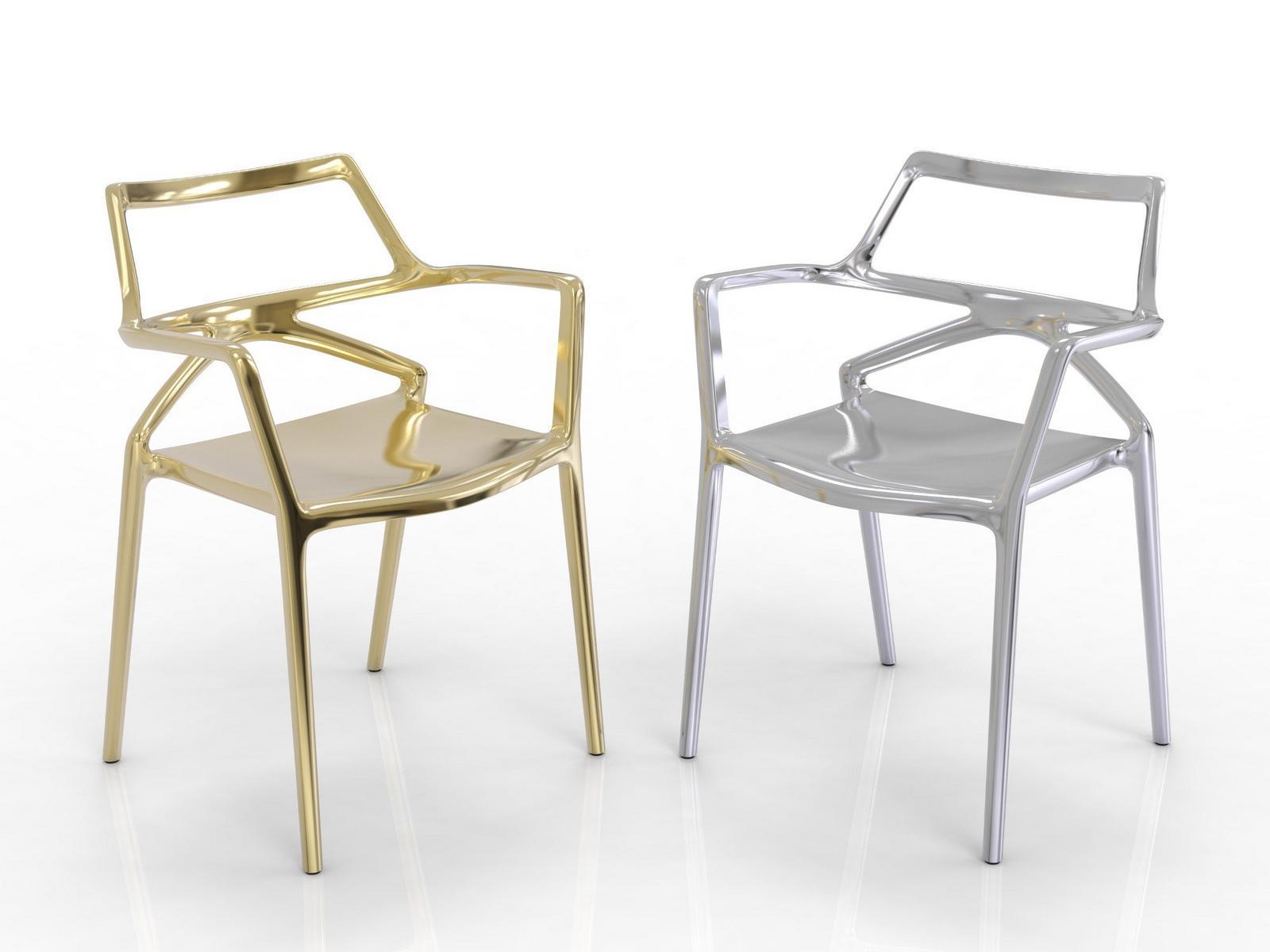 Polypropylene garden chair with armrests | Delta Premium by Vondom