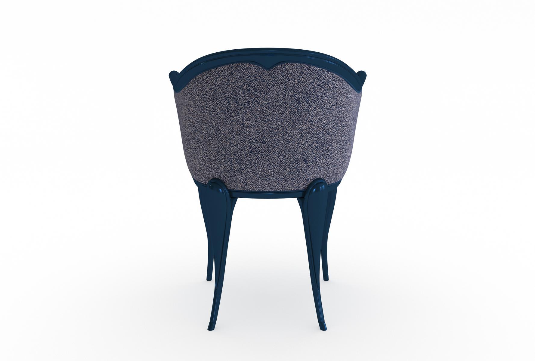 Wooden and fabric chair with armrests | Vanesio by Mantellassi 1926