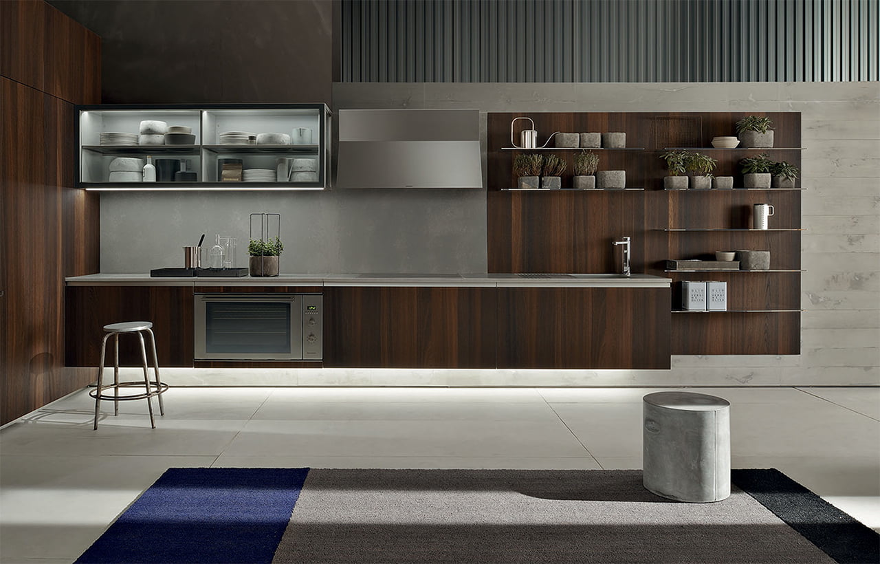 Ceramic kitchen without handles Ernestomeda Icon